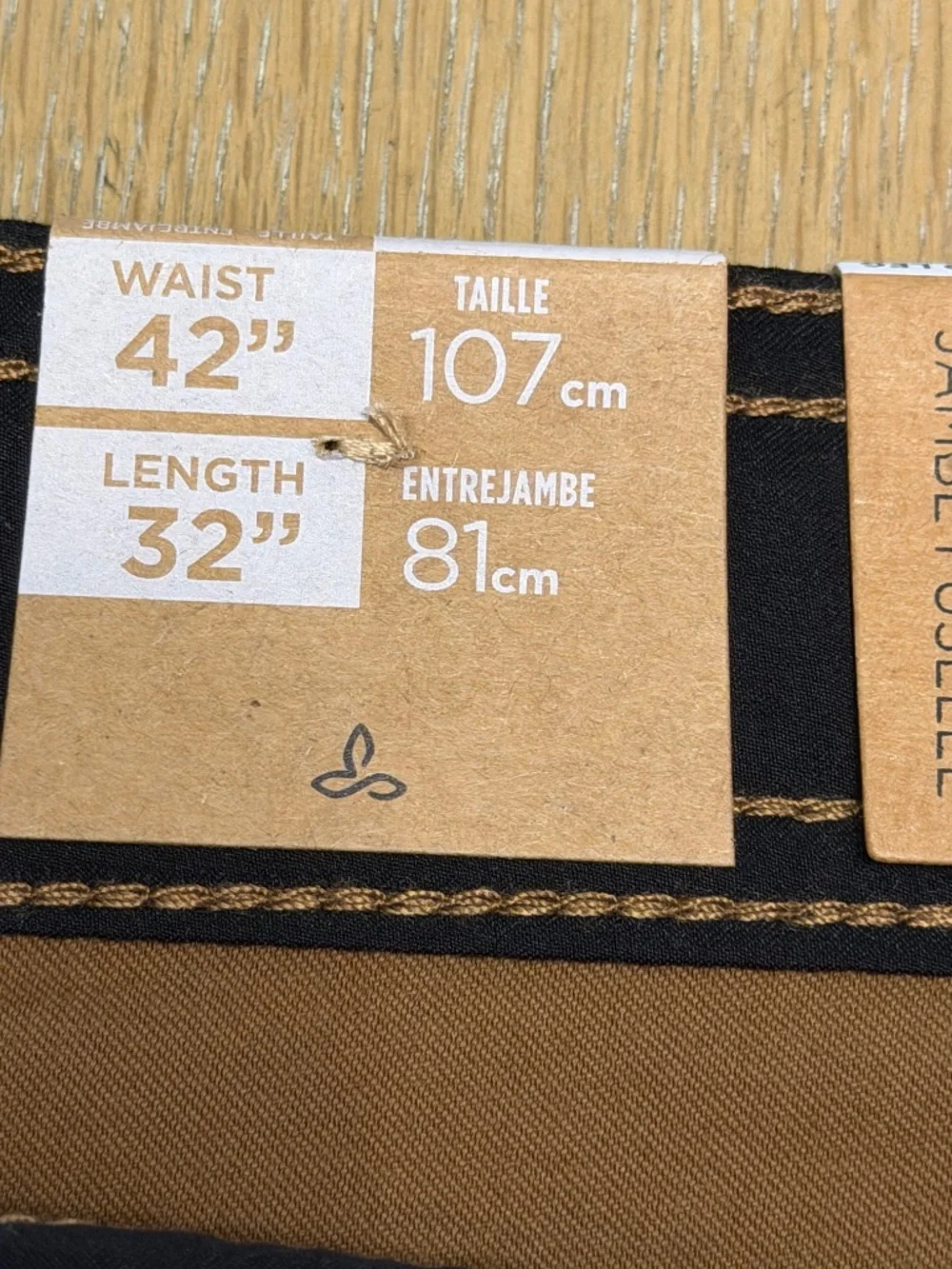 Outdoor Hiking Cargo Pant Stretch Utility Convertible Slim Fit Brown Prana 42x32